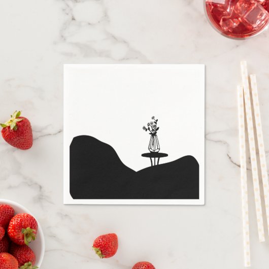 Boho Flower pot on table Servet (Insitu)