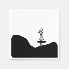 Boho Flower pot on table Servet