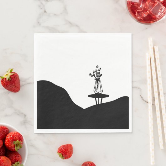 Boho Flower pot on table Servet (Insitu)