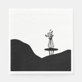 Boho Flower pot on table Servet