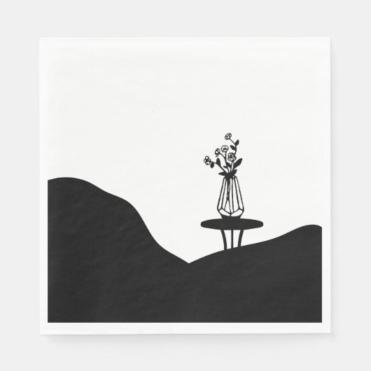 Boho Flower pot on table Servet (Voorkant)