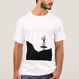 Boho Flower pot on table T-shirt