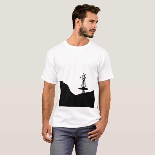 Boho Flower pot on table T-shirt (Voorkant volledig)