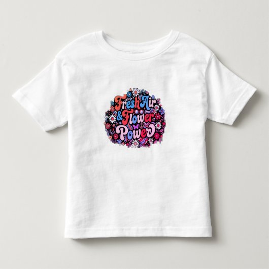Boho Flower Power Grafisch Kinder Shirts (Voorkant)