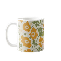  Boho Flower Sinaasappel kleur bloemenpatroon