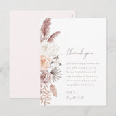 Boho flower vrijgezellenfeest bedankje feestdagenkaart (Voorkant / Achterkant)