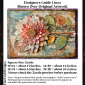 Boho Flower with Artisan Texture DZ9R Decoupage Tissuepapier