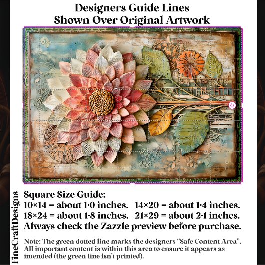 Boho Flower with Artisan Texture DZ9R Decoupage Tissuepapier