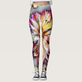 Boho Flower Yoga Pants Leggings