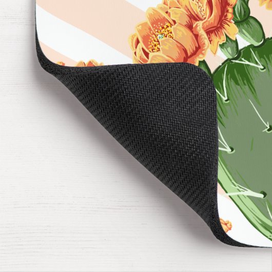 Boho Flowering Prickly Pear Cactus & Chevrons Muismat (Hoek)