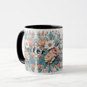 Boho Flowers 3D Mode Koffie Mok (Voorkant links)