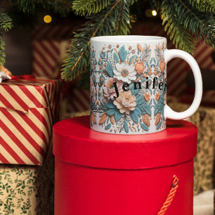 Boho Flowers 3D Mode Koffie Mok