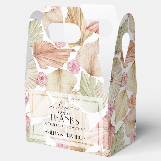 Boho Flowers and Leaves Vrijgezellenfeest Bedankdoosjes (Geopend)