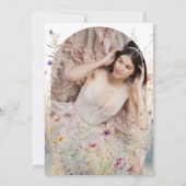 Boho Flowers & Arch Photo Sweet 16 Birthday Kaart (Achterkant)