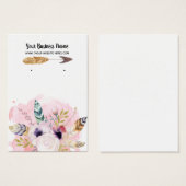 Boho Flowers Arrow die DisplayCard oorten Visitekaartje (Voorkant /achterkant)