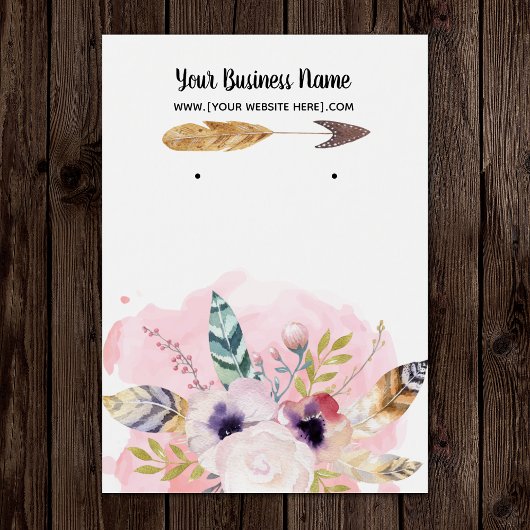 Boho Flowers Arrow die DisplayCard oorten Visitekaartje