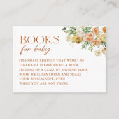 Boho Flowers Baby shower Books for Baby Informatiekaartje (Voorkant)