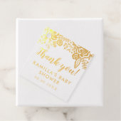 Boho Flowers Baby shower Dank u Bedankjes Labels (Met doos)