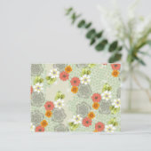 Boho  Flowers Briefkaart (Staand voorkant)