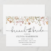 Boho Flowers Brunch met de Bride Shower Kaart (Voorkant / Achterkant)