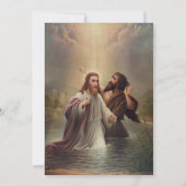 Boho Flowers doopsel Christelijke Kruisdoop Kaart (Achterkant)