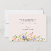 Boho Flowers Dragonfly Dank je bruiloft Bedankkaart (Achterkant)