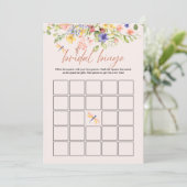Boho Flowers Dragonfly Vrijgezellenfeest Bingo DIG Kaart (Staand voorkant)