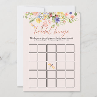 Boho Flowers Dragonfly Vrijgezellenfeest Bingo DIG Kaart