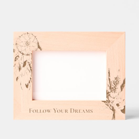 Boho Flowers Dream Catcher Gegraveerde Lijstjes (Voorkant)