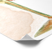 Boho Flowers en Champagne Glass Mimosa Bar Sign Poster (Hoek)