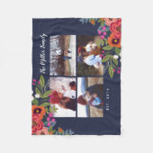 Boho Flowers Family Photo Collage Fleece Deken (Voorkant)