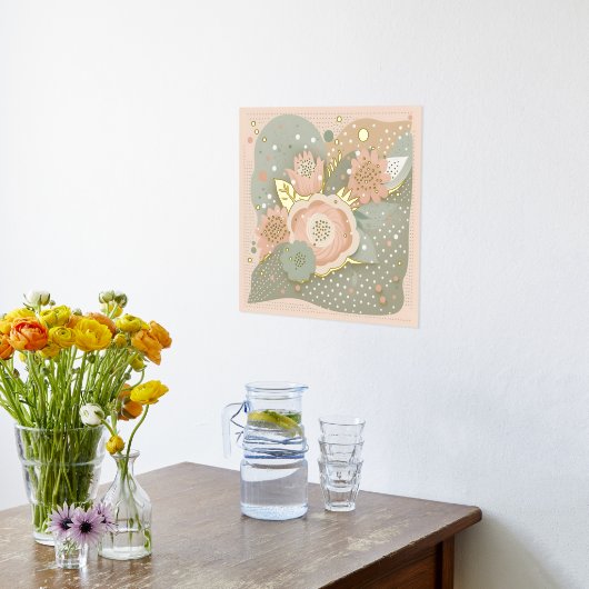 Boho Flowers Folie Afdrukken (Laag (Keuken))