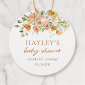 Boho Flowers Girl Baby shower Bedankt Bedankjes Labels (Voorkant)