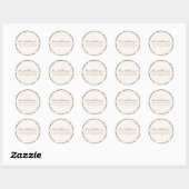  Boho Flowers Green Custom Return-adres Ronde Sticker (Vel)