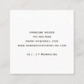 Boho Flowers Handgemaakt door ambachtsman Vierkante Visitekaartje (Achterkant)