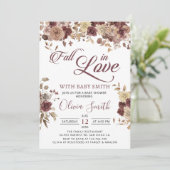 Boho Flowers Herfst Herfst in Love Baby shower Kaart (Staand voorkant)