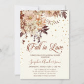 Boho Flowers Herfst in Love Vrijgezellenfeest Kaart (Voorkant)