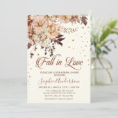 Boho Flowers Herfst in Love Vrijgezellenfeest Kaart (Staand voorkant)