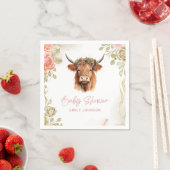 Boho Flowers Highland Koe Servet (Insitu)