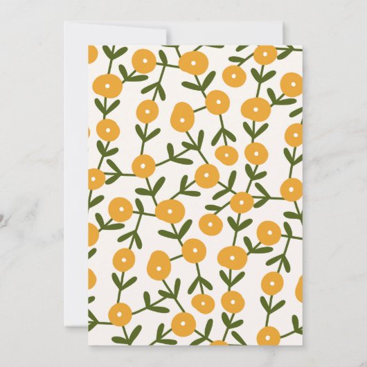 Boho Flowers Love in Bloom Vrijgezellenfeest Kaart (Achterkant)