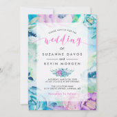 Boho Flowers & Modern WeddingTypografie Kaart (Voorkant)