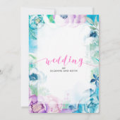 Boho Flowers & Modern WeddingTypografie Kaart (Achterkant)