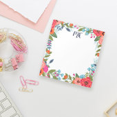 Boho Flowers Monogrammed Notitieblok