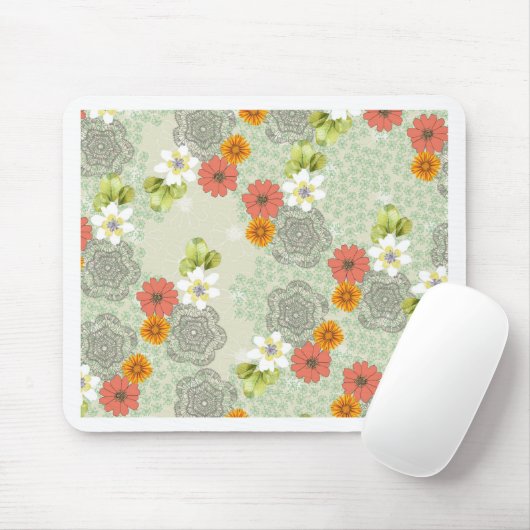 Boho  Flowers Muismat (Met muis)