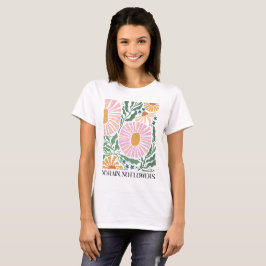 Boho Flowers No Rain No Flower Quote T-shirt