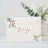 Boho Flowers Orthodoxe Christelijke begrafenis Bedankkaart (Staand voorkant)