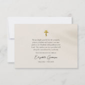 Boho Flowers Orthodoxe Christelijke begrafenis Bedankkaart (Achterkant)