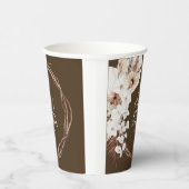 Boho Flowers Pampa Grass Botanical Bridal Shower Papieren Bekers (Rechts)