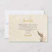 Boho Flowers Pampas Grass Orthodox Vrijgezellenfee Bedankkaart (Voorkant)