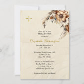 Boho Flowers Pampas Grass Orthodox Vrijgezellenfee Kaart (Voorkant)